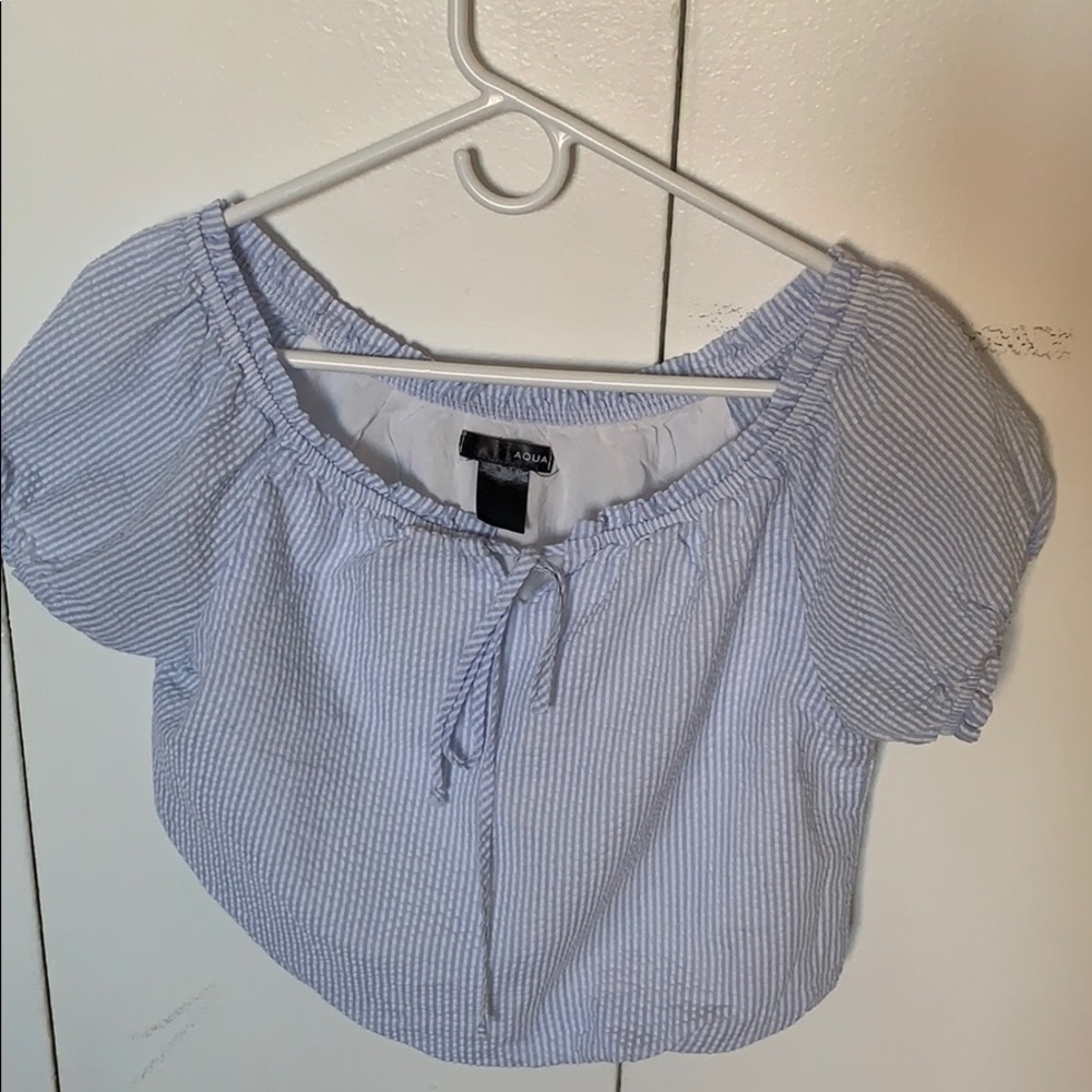 AQUA off the shoulder shirt